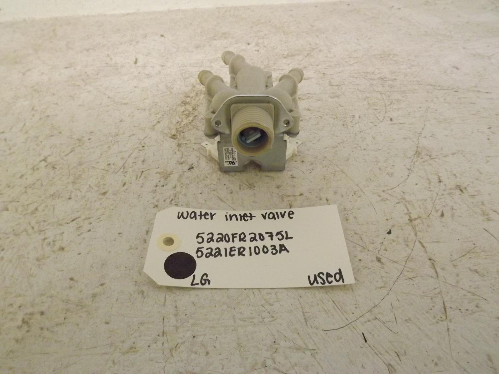 LG Washer 5220FR2075L 5221ER1003A Water Inlet Valve Used LG Washer 5220FR2075L 5221ER1003A Water Inlet Valve Used